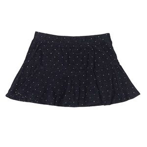 Navy Blue Skort w/ Silver Polka Dots